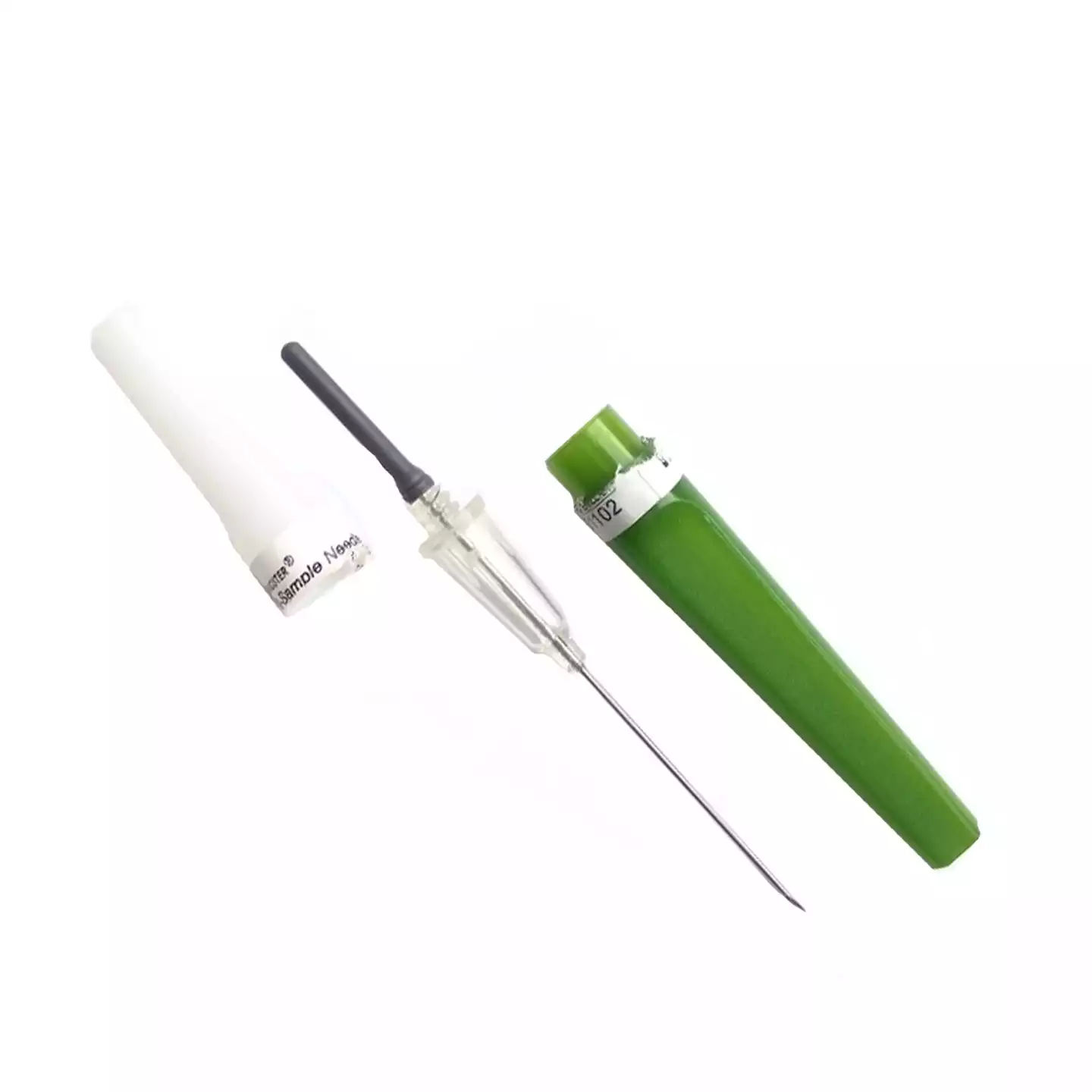 Игла двусторонняя с визуальной камерой 21G, размер 0,8*25 мм, цвет колпачка зеленый