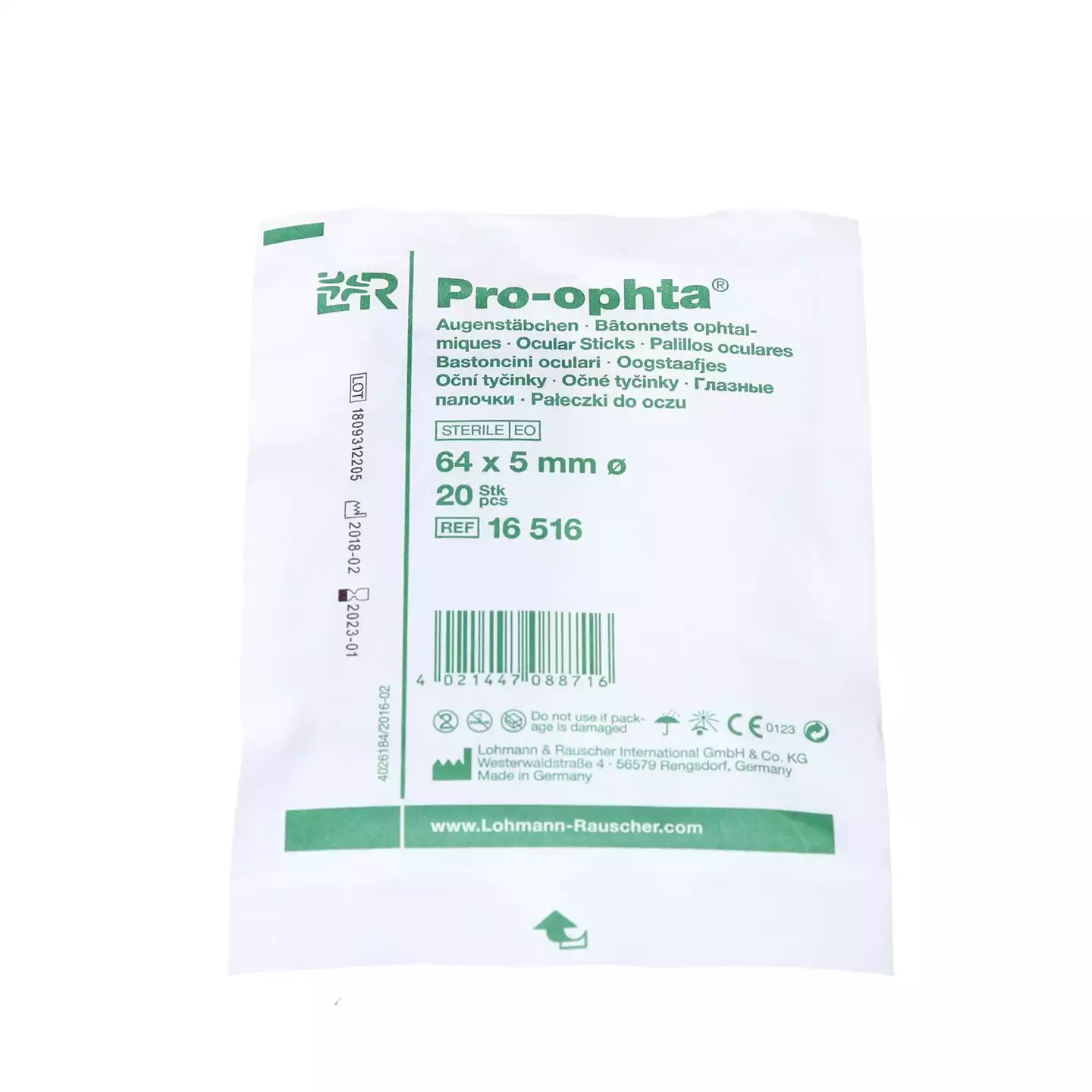 Палочки Про Офта Стикс глазные, размер 5*64мм, упаковка 20шт, стерильные