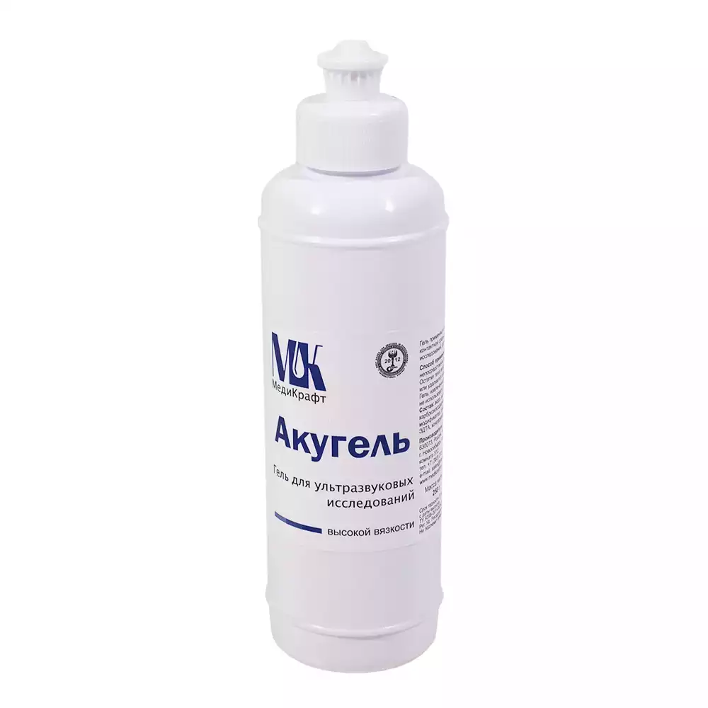 Гель Акугель, 250гр, высокой вязкости, бесцветный, для всех видов УЗИ
