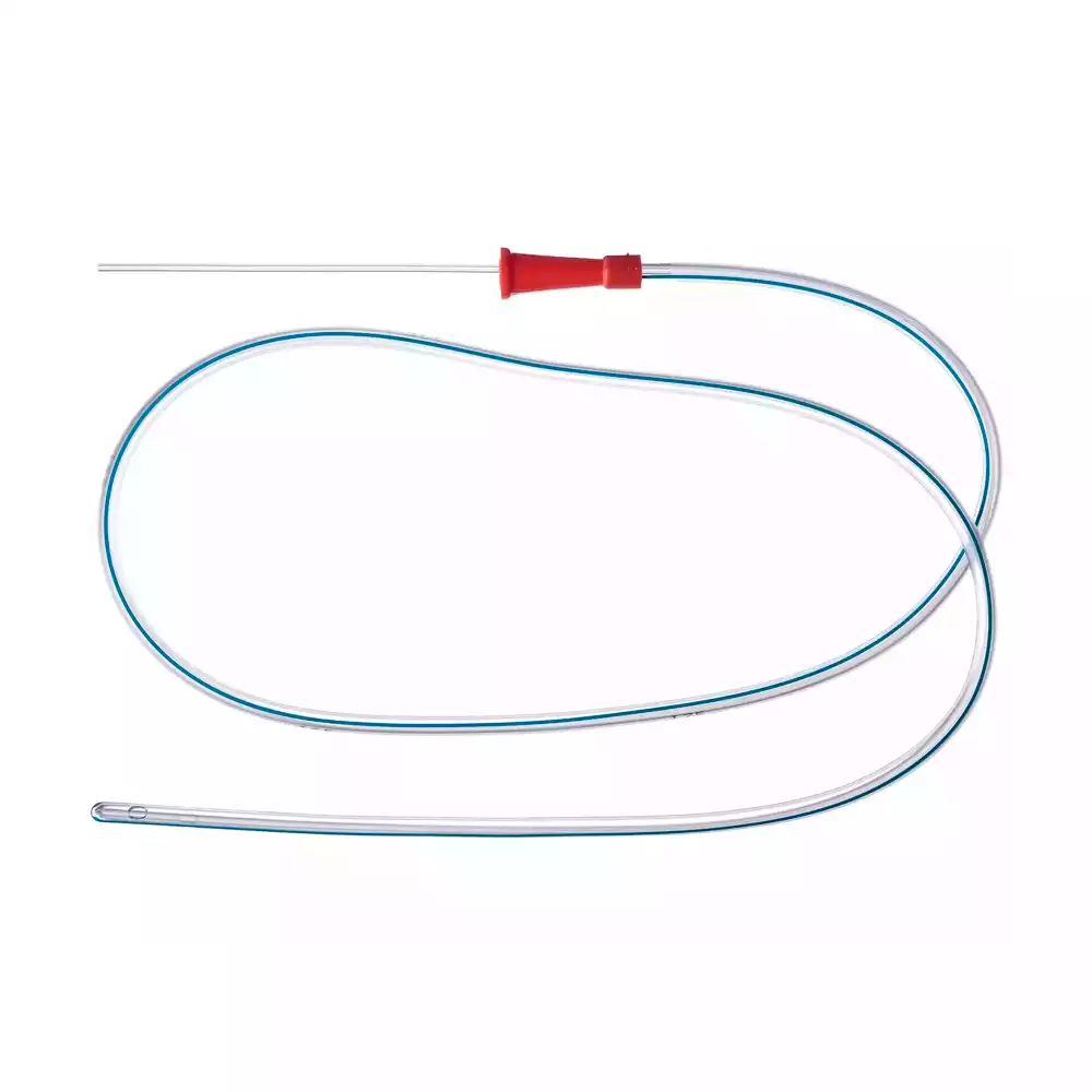Зонд желудочный CH-18, длина 100 см, диаметр 4,5/5,3мм, с рентгеноконтрастной полосой и с проводником, стерильный, красный