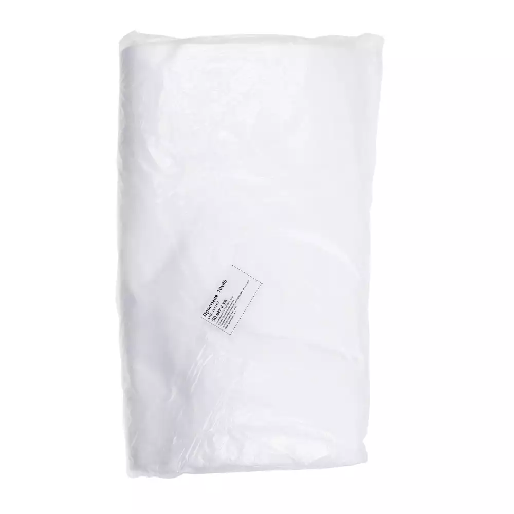 Простыня 70*80см, материал СМС 15/м2, нестерильная, групповая упаковка, белая