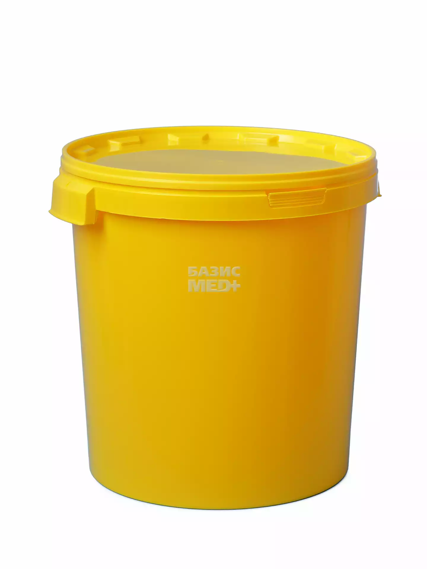 Бак 35,0л для сбора, хранения медицинских отходов (класс Б), с крышкой, цвет желтый, многоразовый