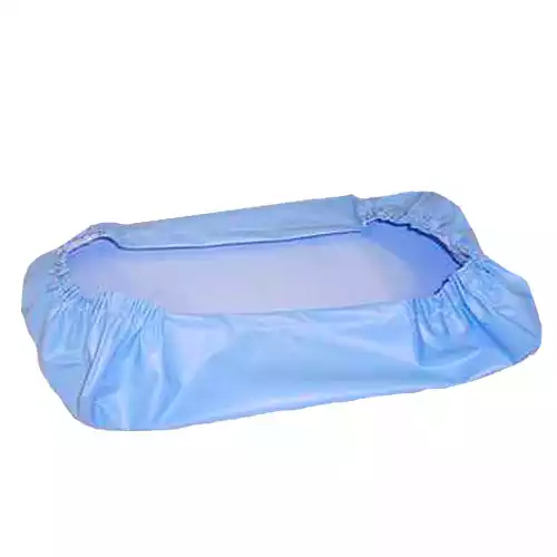 Наматрасник, размер 195*65*10см, Тк-4, изготовлен из синтетической ткани (полиэстер 100%) плотностью 300 г/м2, застежка-молния, голубой