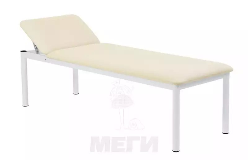 Кушетка КМС-01-"МСК" медицинская смотровая, усиленная, с подголовником, размер 1970х660х560мм, цвет бежевый