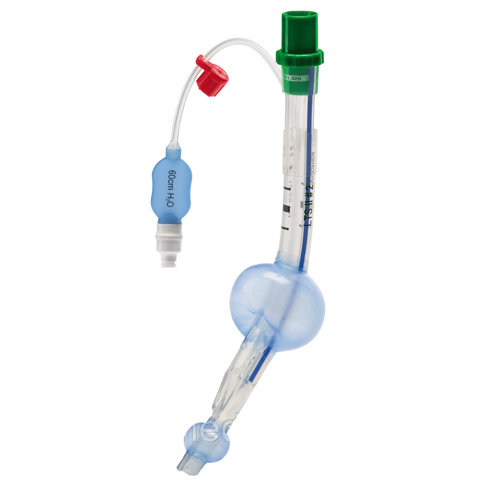 Трубка Ларингеальная одноразовая LTS-D, 2-х канальная, с 2-мя манжетами и раздувателем, размер 2, детская вес 12-25кг,  цвет зеленый